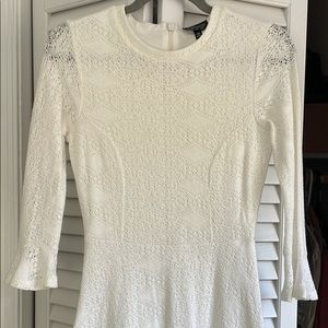 Topshop skater lacy winter white dress